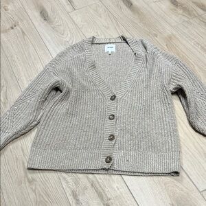 Aerie Beige Button-Up‎ Cardigan